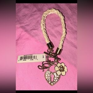 Guess flower heart rhinestone bracelet